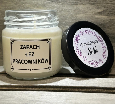 Zapach Łez Pracowników świeca sojowa 100ml